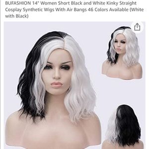 Black/white wig